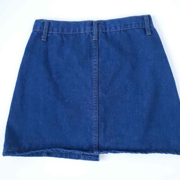 A-line Denim Skirt Button Front Mini Blue Jean Estimated Size XXS - Picture 5 of 5